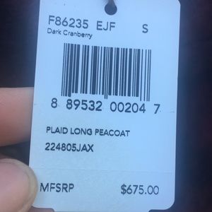 New wool Coach pea coat